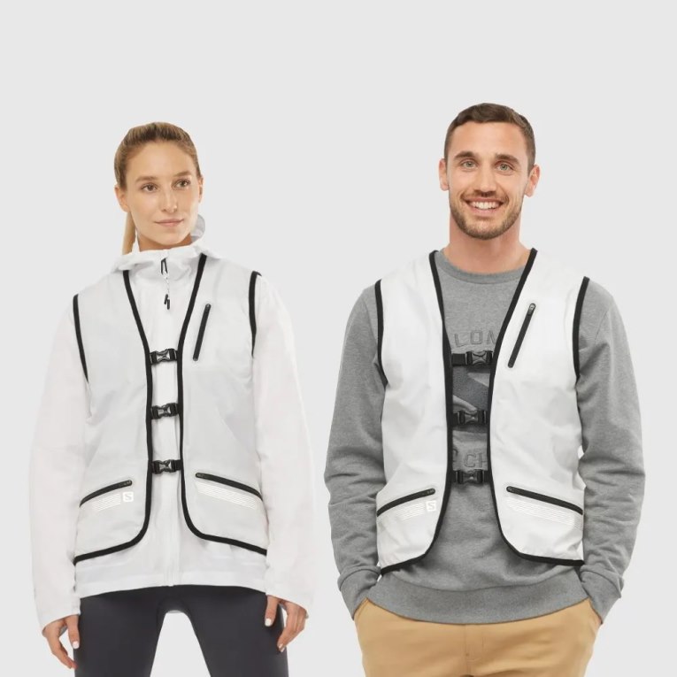 White Salomon Outlife Reversible Utility U Men's Vest | PH 53982C